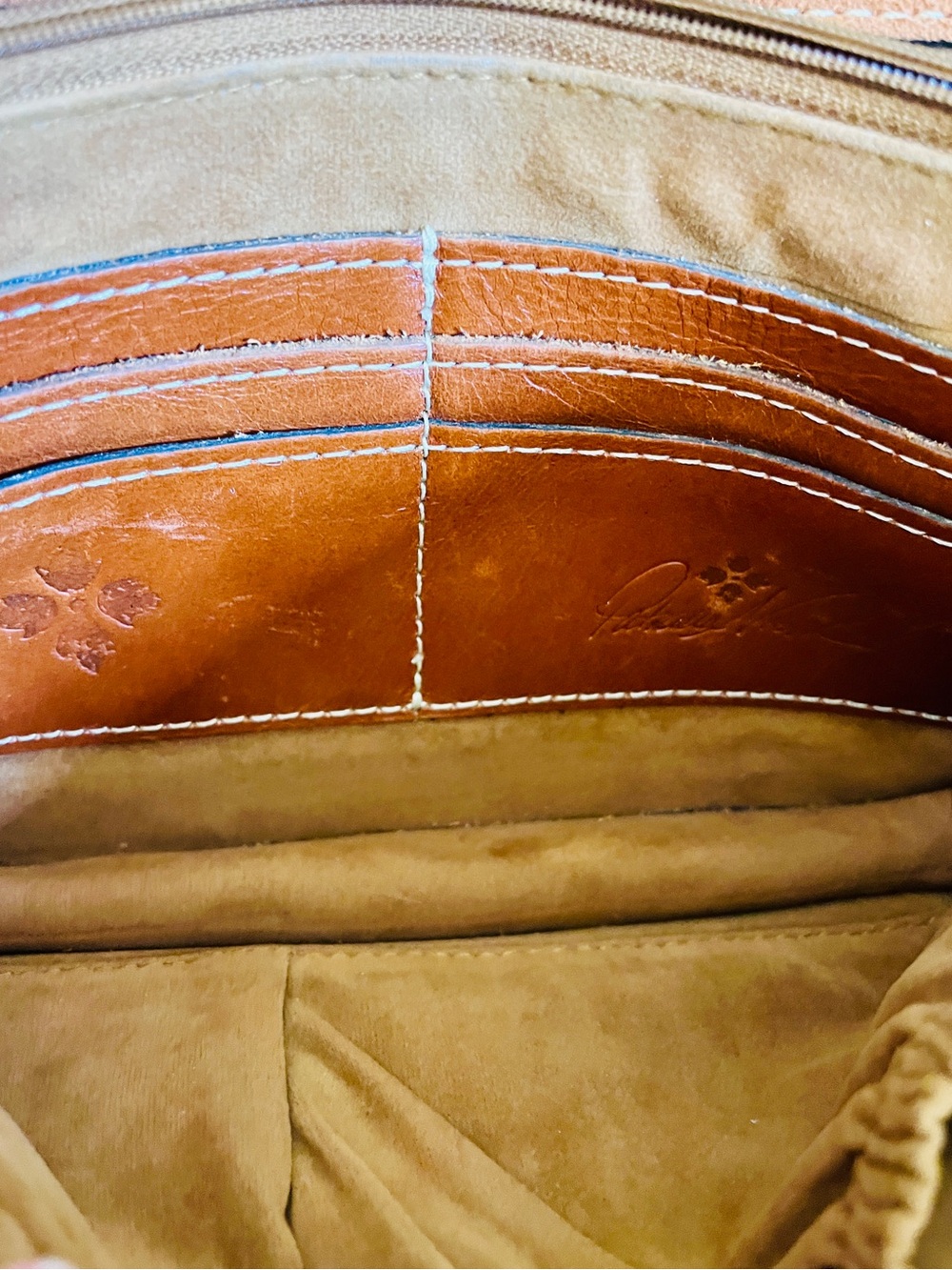 Patricia Nash Cognac Brown Leather Crossbody Bag - Picture 7 of 14